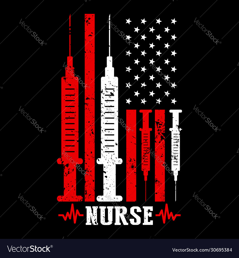 american flag nurse shirt