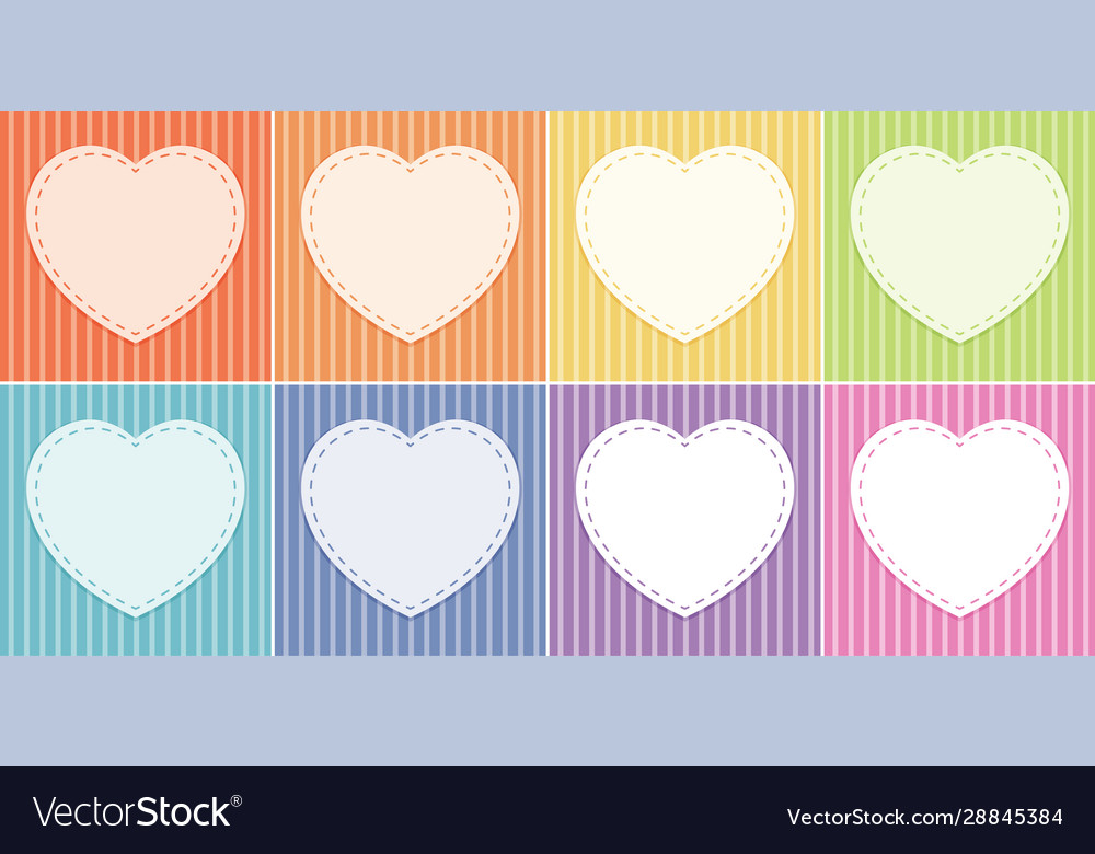 Background template with heart frames