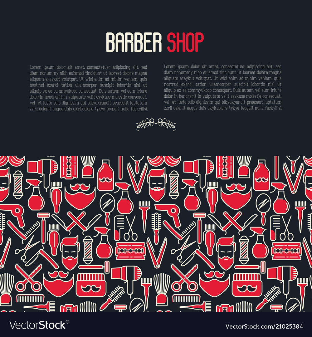 Barber shop concept vector image Barber shop concept