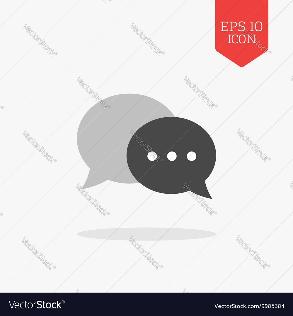 Chat icon flat design gray color symbol modern ui