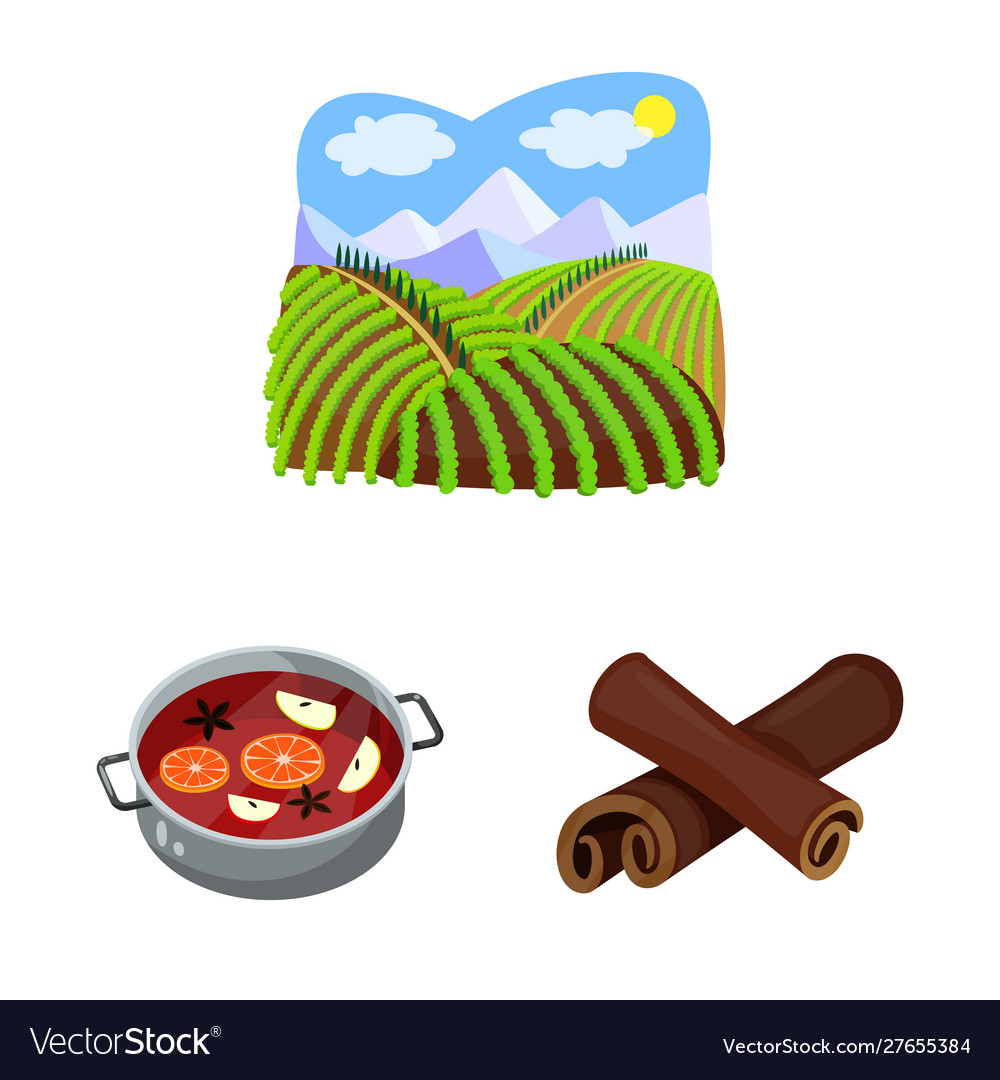 Design grape and winery symbol set vector image Design grape and winery symbol set
