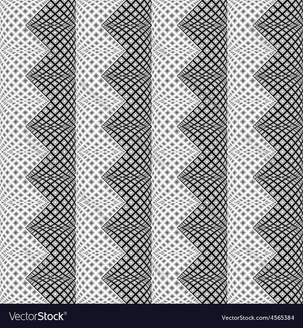 Design seamless monochrome vertical zigzag pattern vector image Design seamless monochrome vertical zigzag pattern
