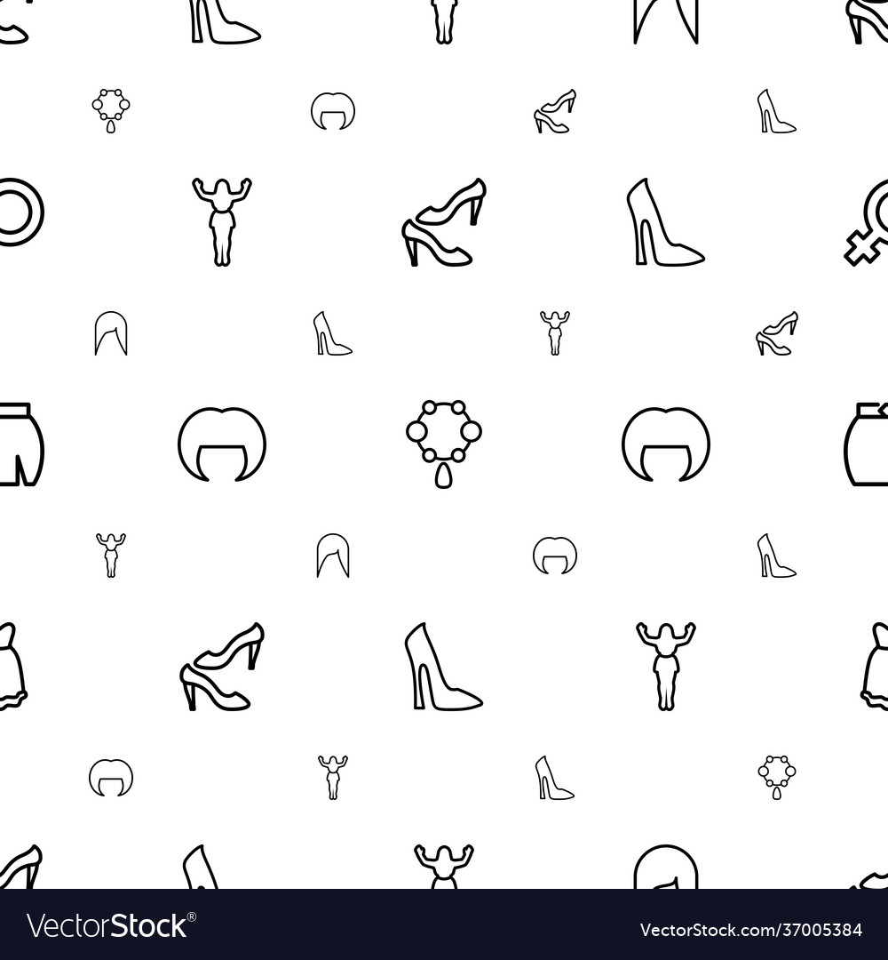 Elegant icons pattern seamless white background