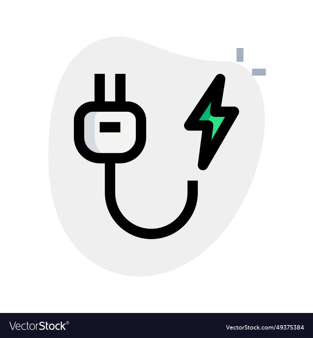 Flash Of Electricity In A Power Cable Royalty Free Vector