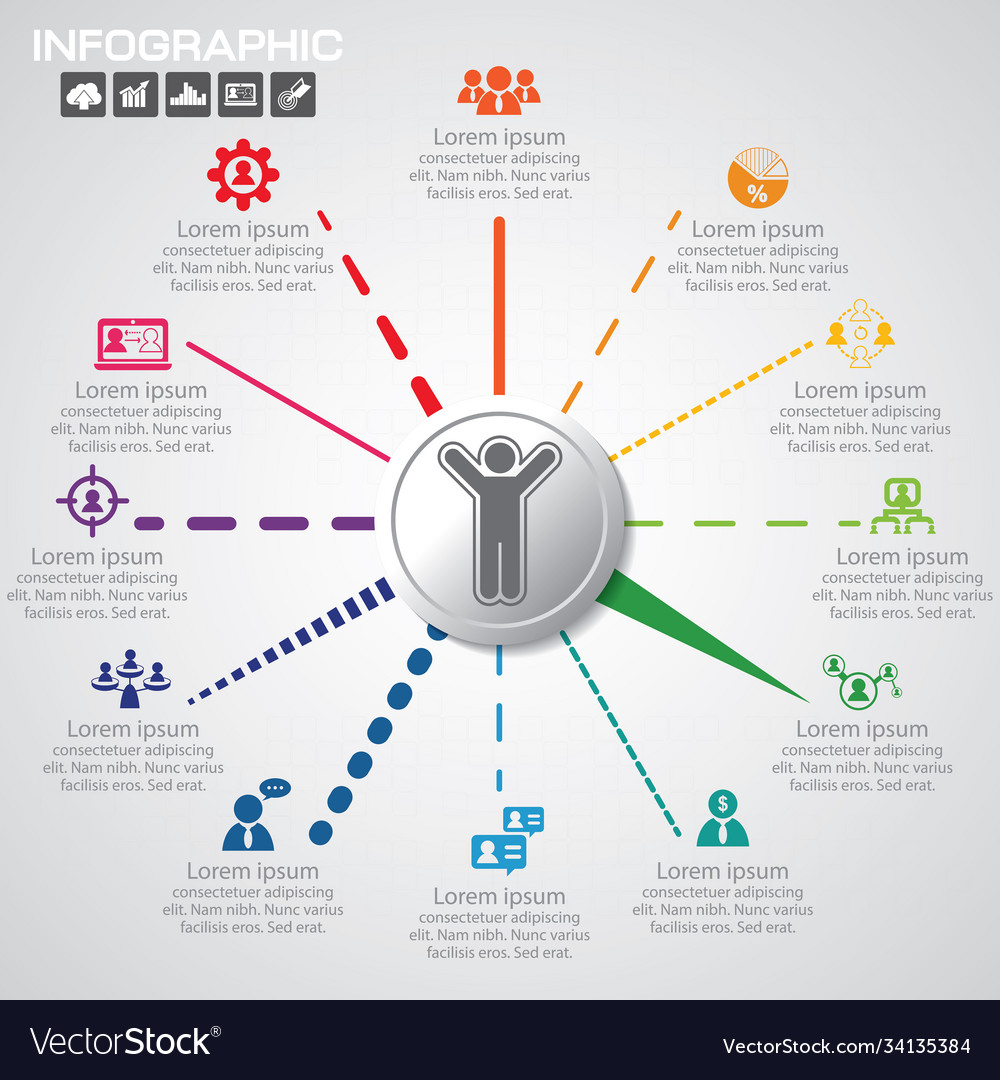 Infographic design and marketing icons can