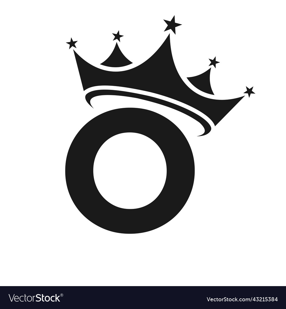 Letter o crown logo Royalty Free Vector Image - VectorStock