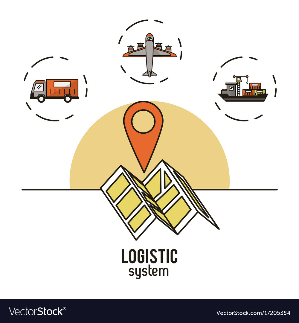 Logistic and delivery system infographic