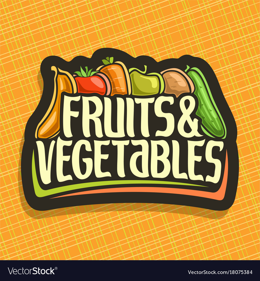 Logo for fruits and vegetables Royalty Free Vector Image