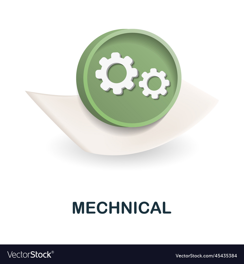 Mechnical icon 3d from engineering collection