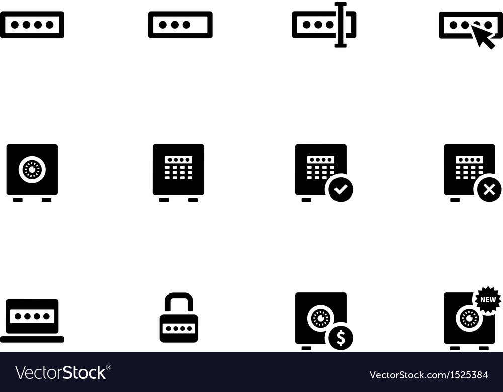 Password Security Icons - Lock & Key