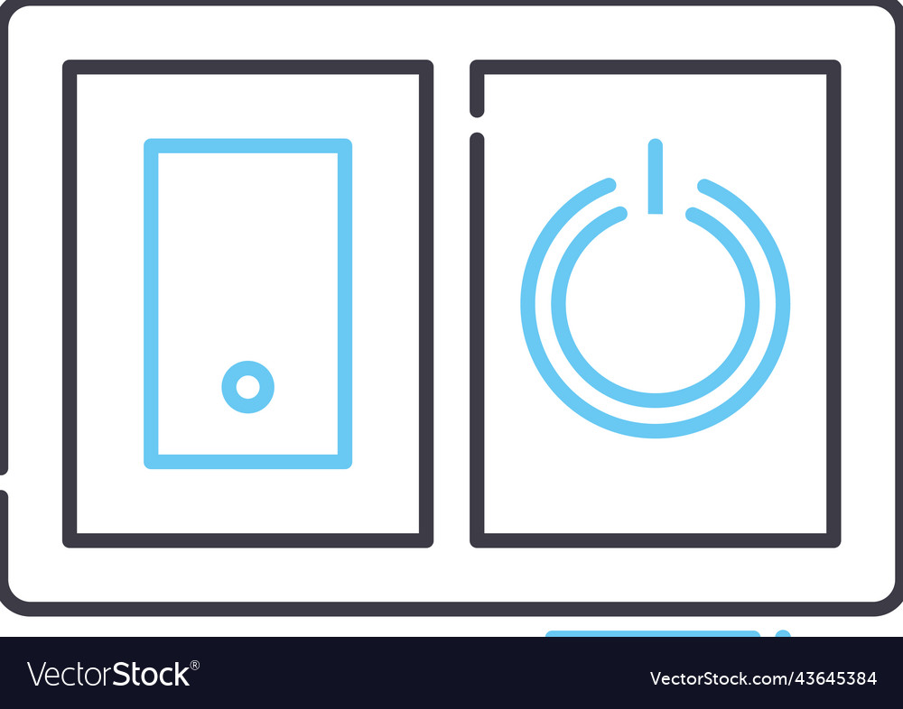 Power switch line icon outline symbol