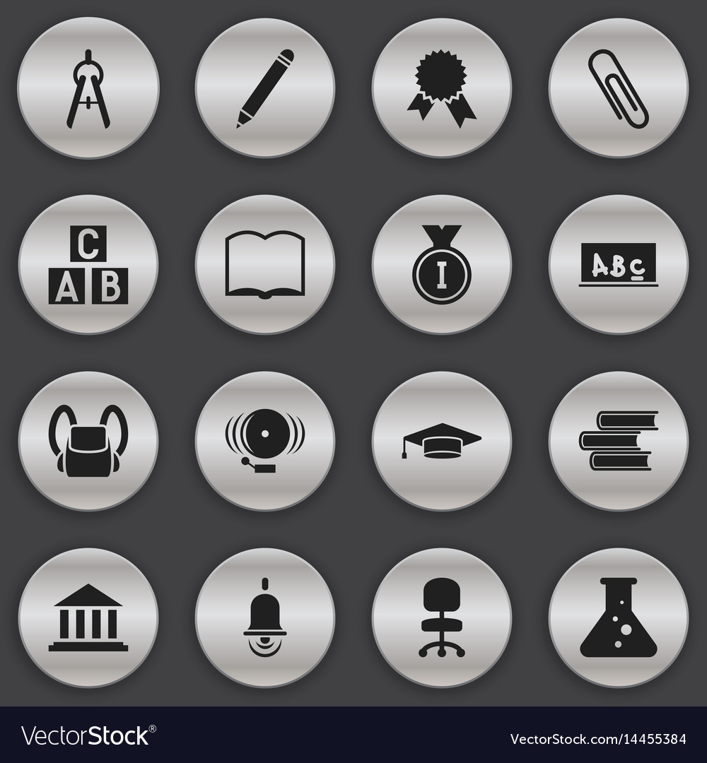 Set of 16 editable science icons includes symbols
