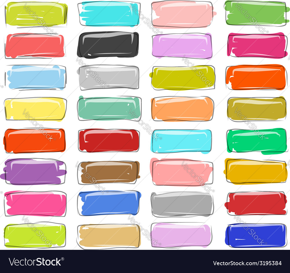 Set of buttons sketch for your design