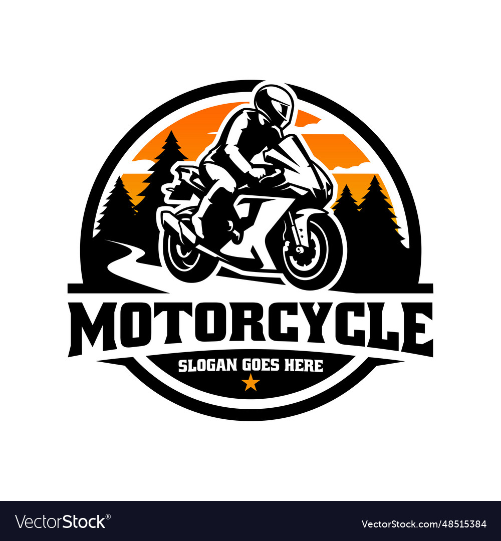 Super bike racing logo Royalty Free Vector Image