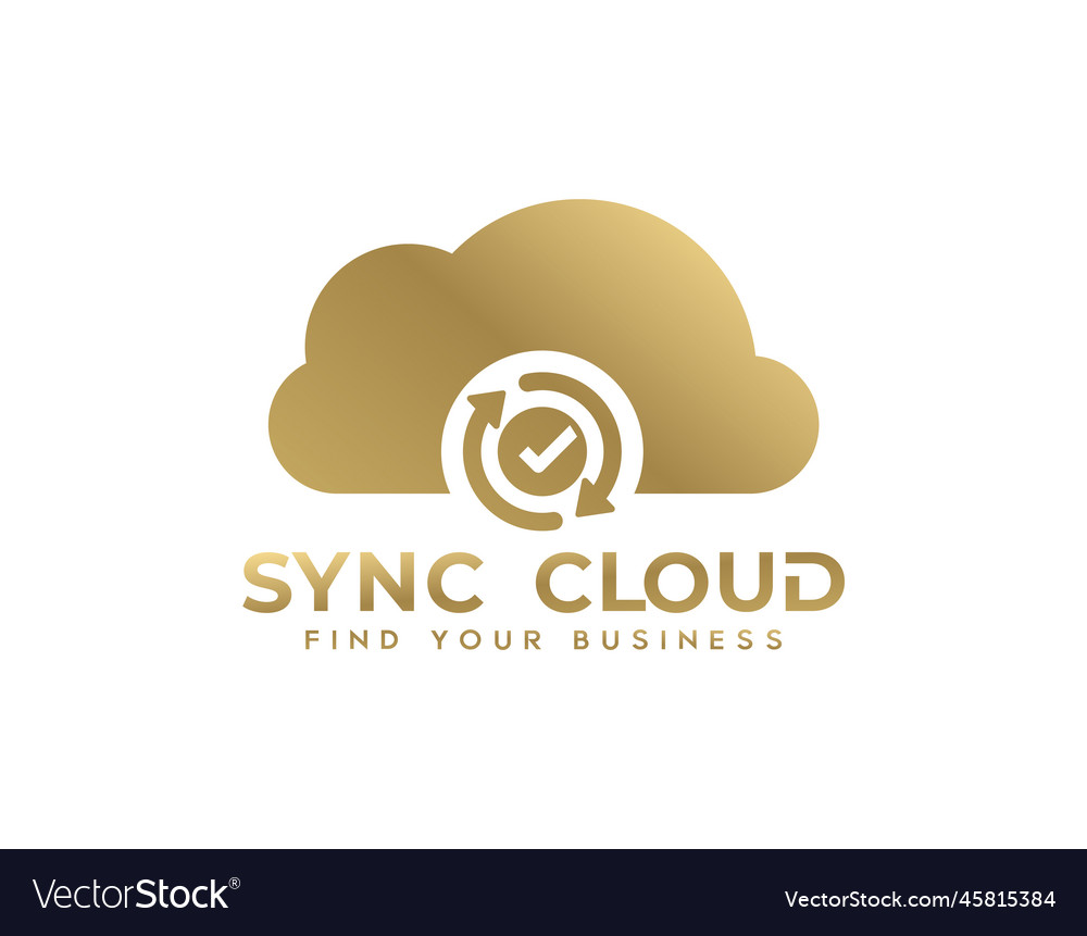 Sync cloud logo or icon sign symbol