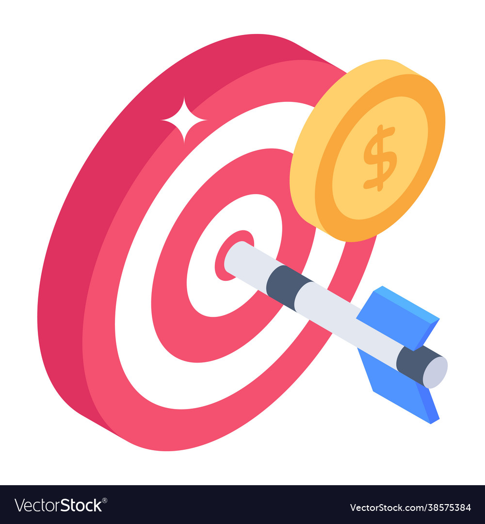 Target money Royalty Free Vector Image - VectorStock