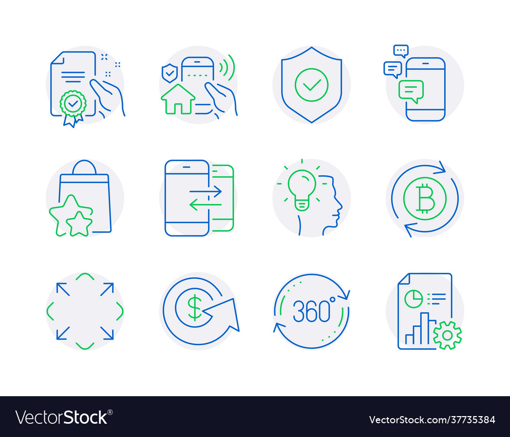 Technology icons set included icon as idea vector image Technology icons set included icon as idea