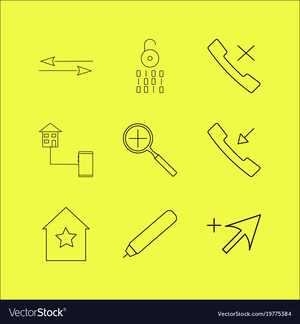 Web linear icon set simple outline icons