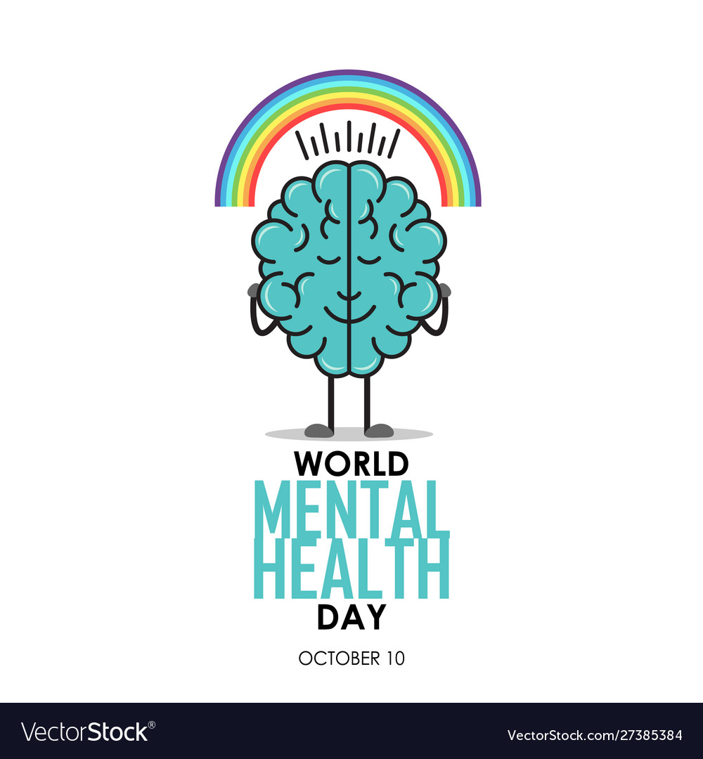 World mental health day background Royalty Free Vector Image