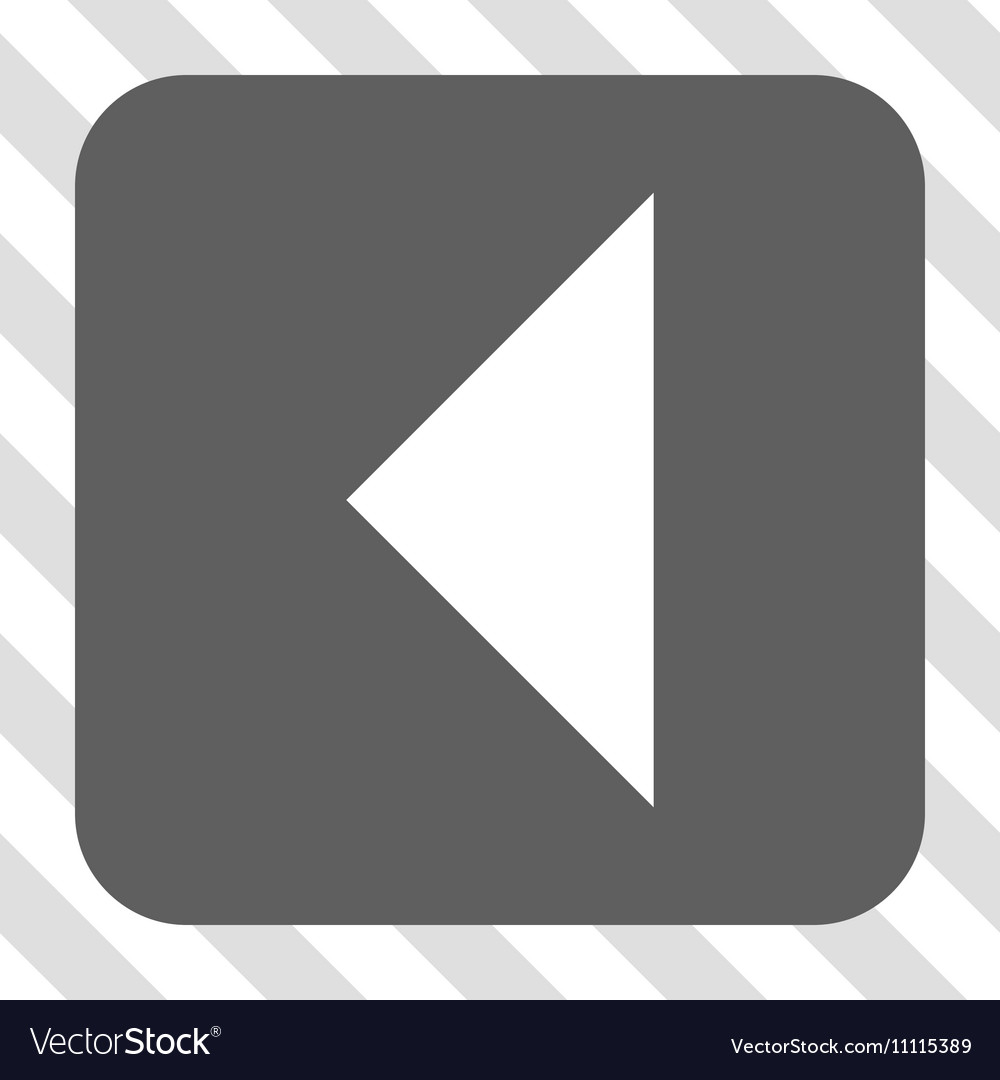 Arrowhead left rounded square button