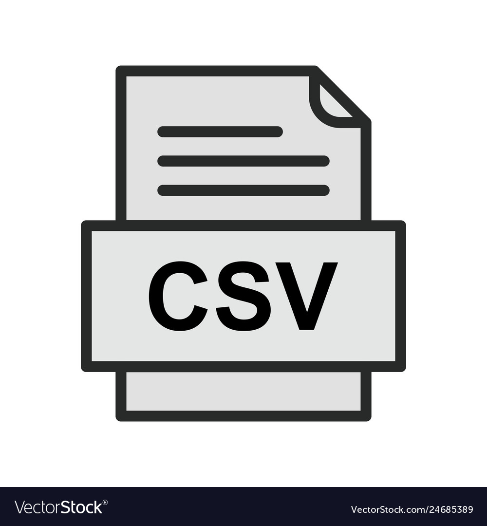 Csv file document icon