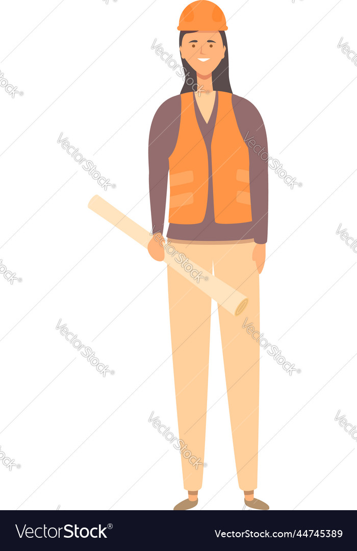 Female engineer icon cartoon woman worker Vector Image Female engineer icon cartoon woman worker Vector Image