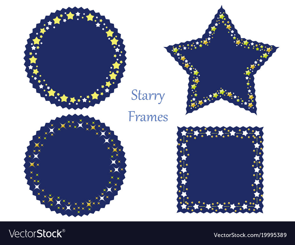 Four assorted frames with various star patterns