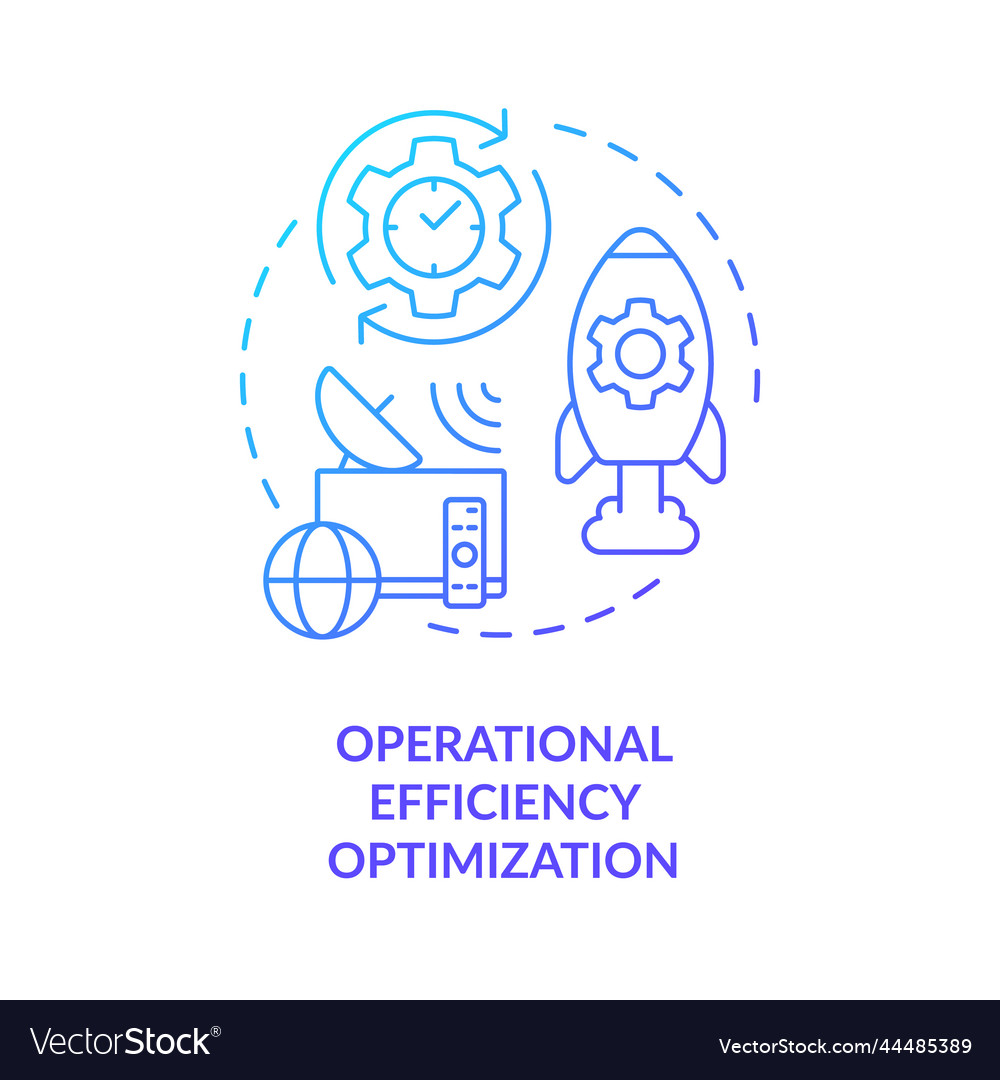 Operational efficiency optimization blue gradient vector image Operational efficiency optimization blue gradient