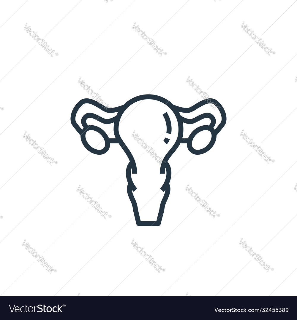 Ovary icon editable stroke linear