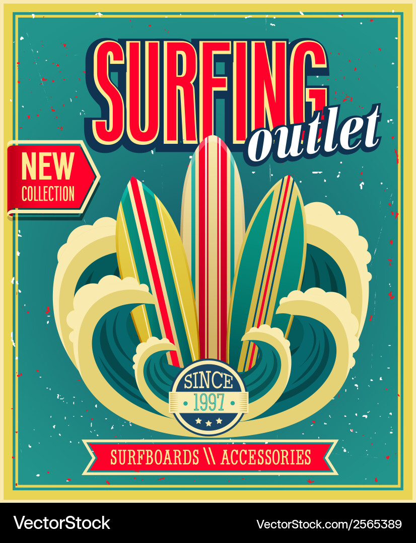 Surfing Royalty Free Vector Image - VectorStock