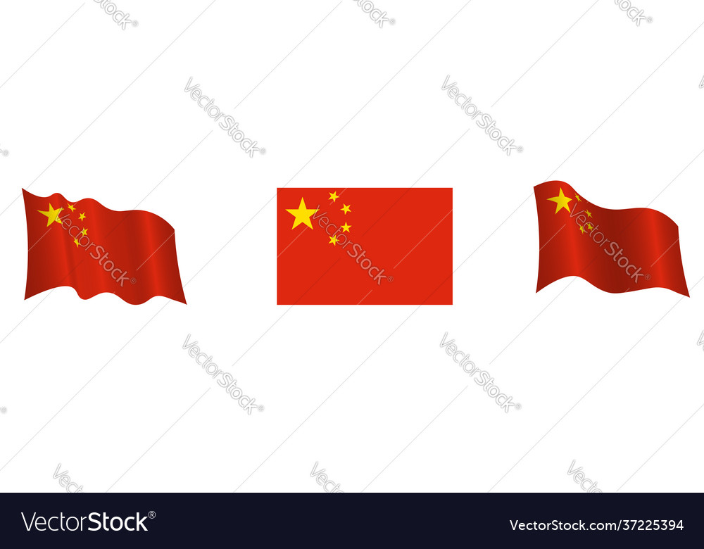 Flag peoples republic china in a static Royalty Free Vector