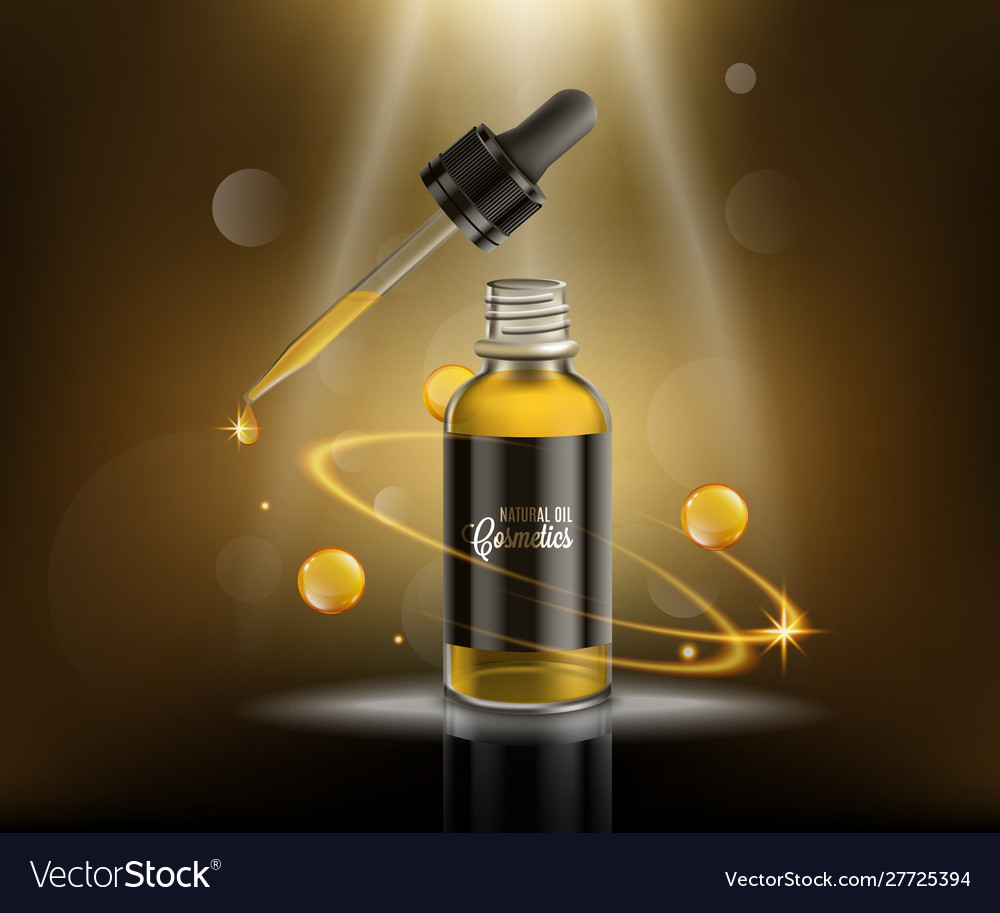 Golden Oil Dropper Beauty Ad