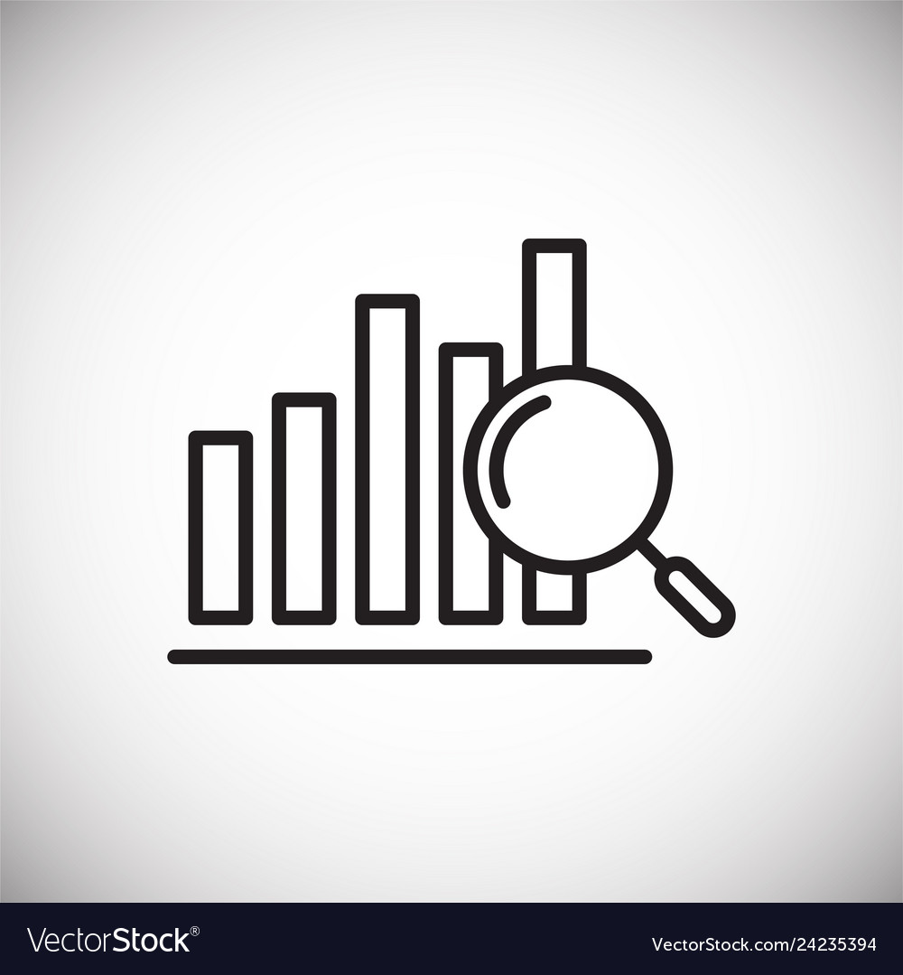 Graph line icon on background for graphic and web vector image Graph line icon on background for graphic and web