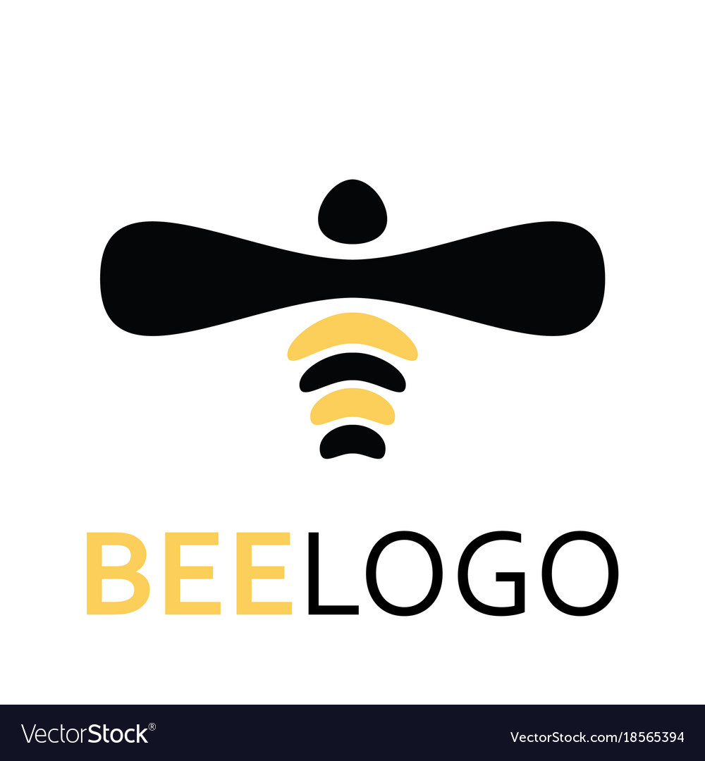 Logo einer Biene auf Waben stilisiert