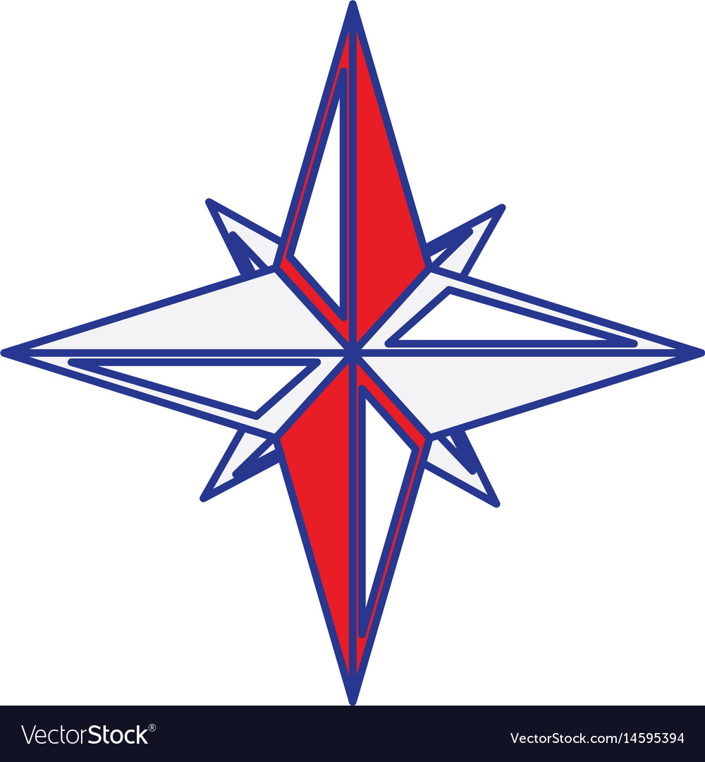 Navigation star icon Royalty Free Vector Image