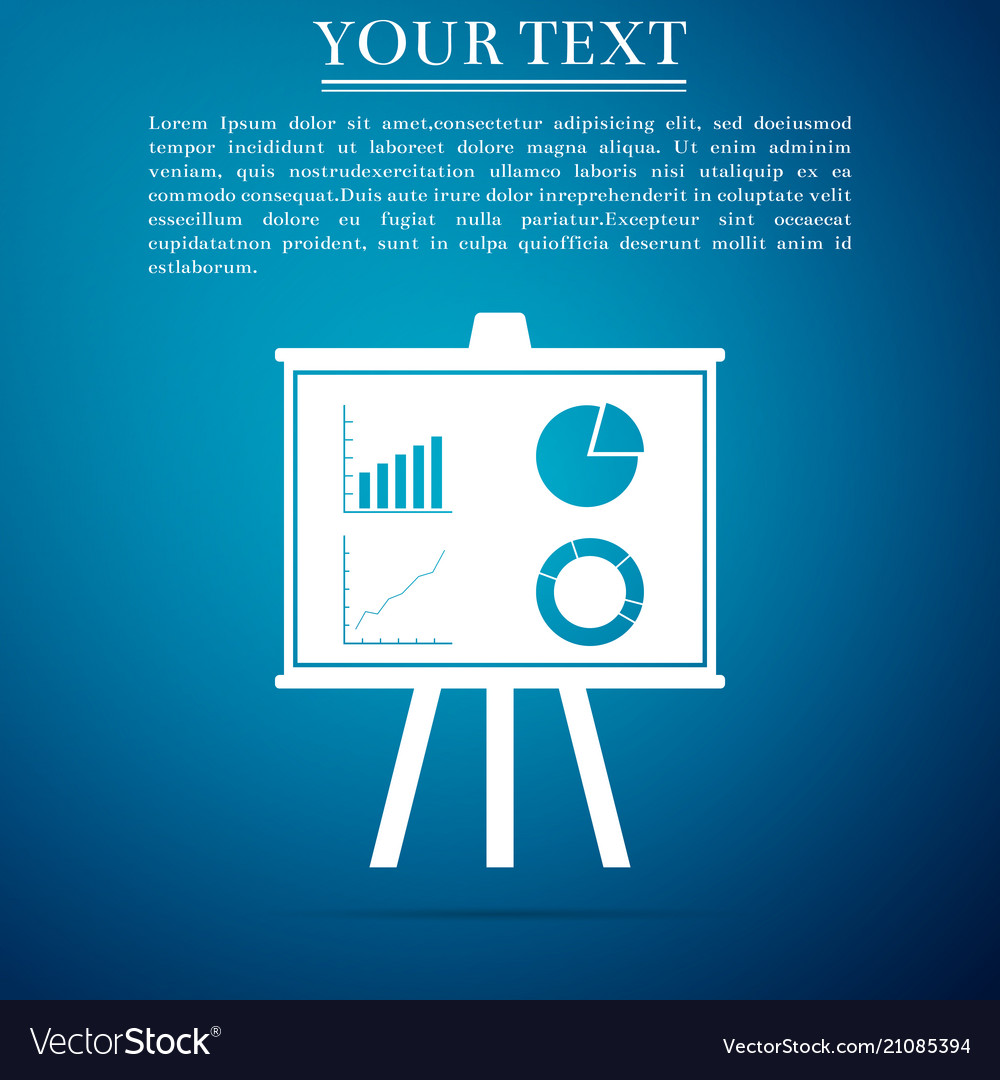 Presentation financial board with graph chart vector image Presentation financial board with graph chart