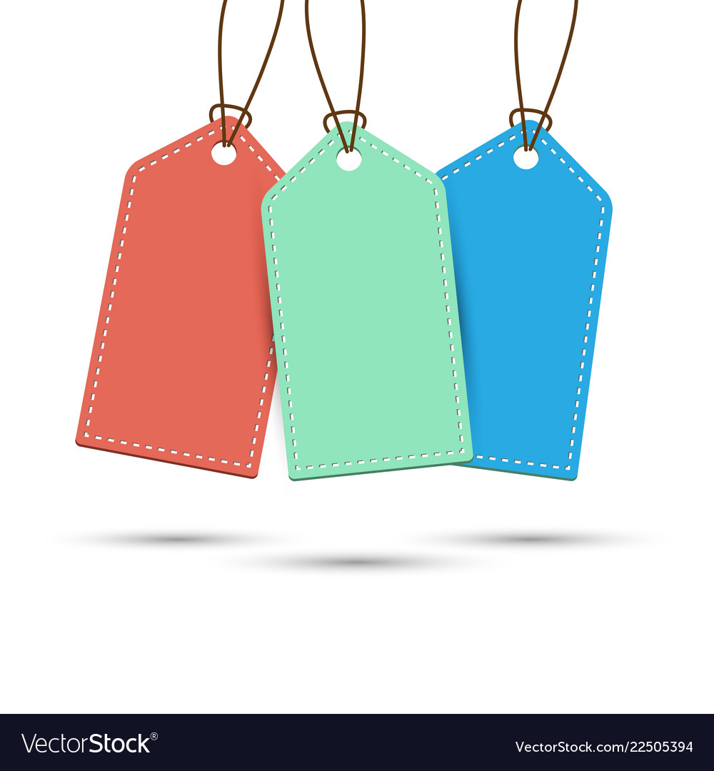 Price tags template with shadow Royalty Free Vector Image