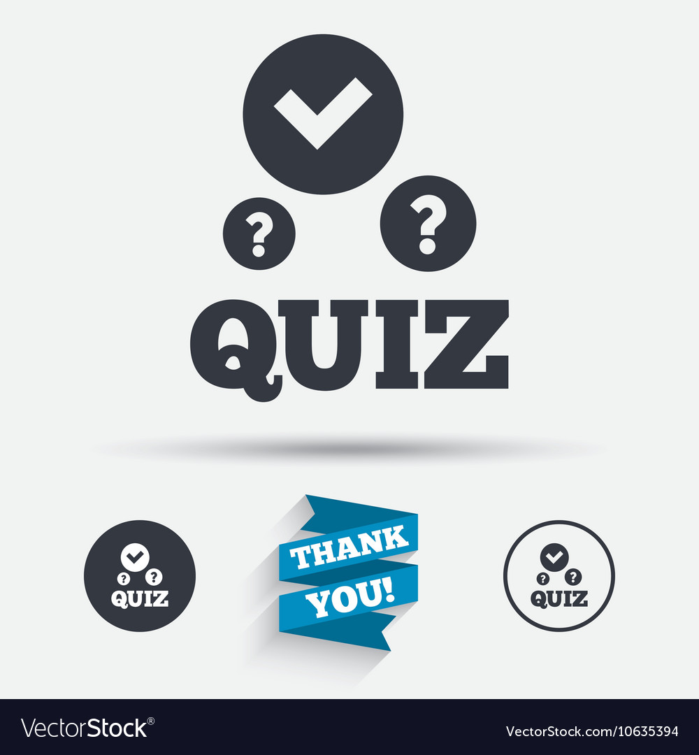 Quiz sign icon questions and answers game Vector Image