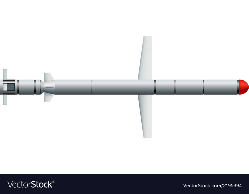 Ruise missile on a white background