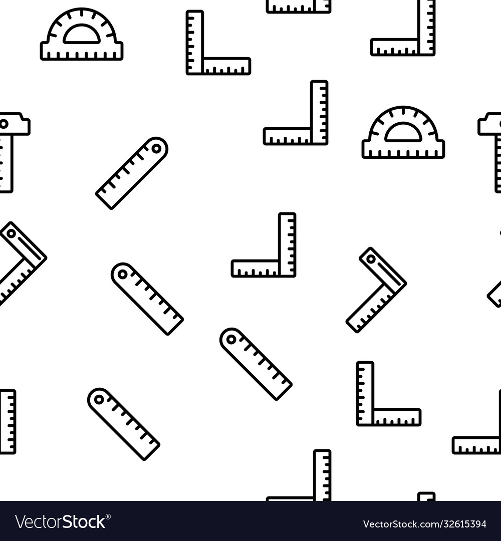 Ruler measuring tool seamless pattern vector image Ruler measuring tool seamless pattern