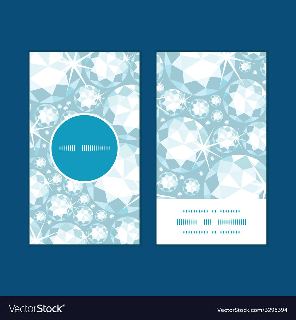 Shiny diamonds vertical round frame pattern