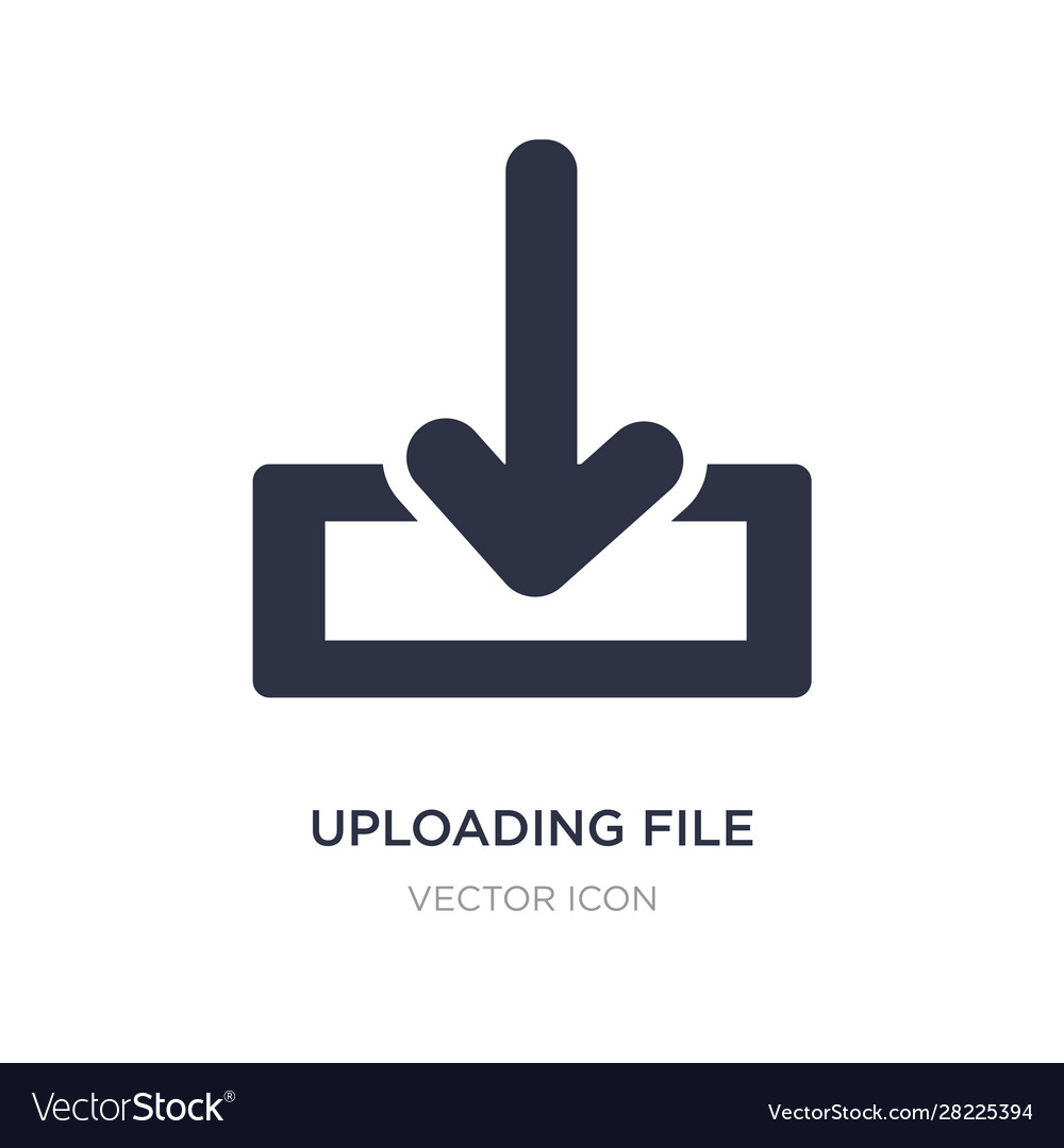Uploading file icon on white background simple vector image Uploading file icon on white background simple