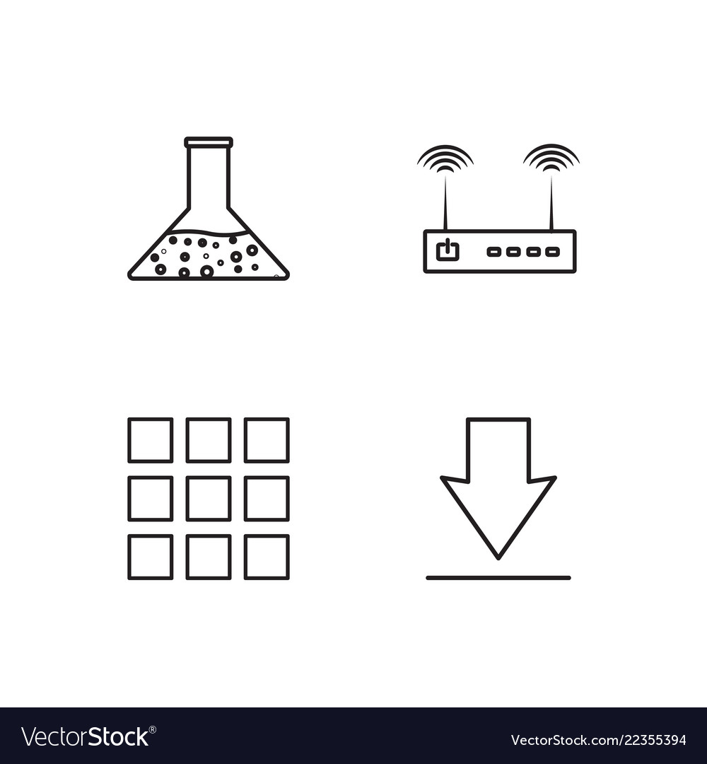 Web simple outlined icons set