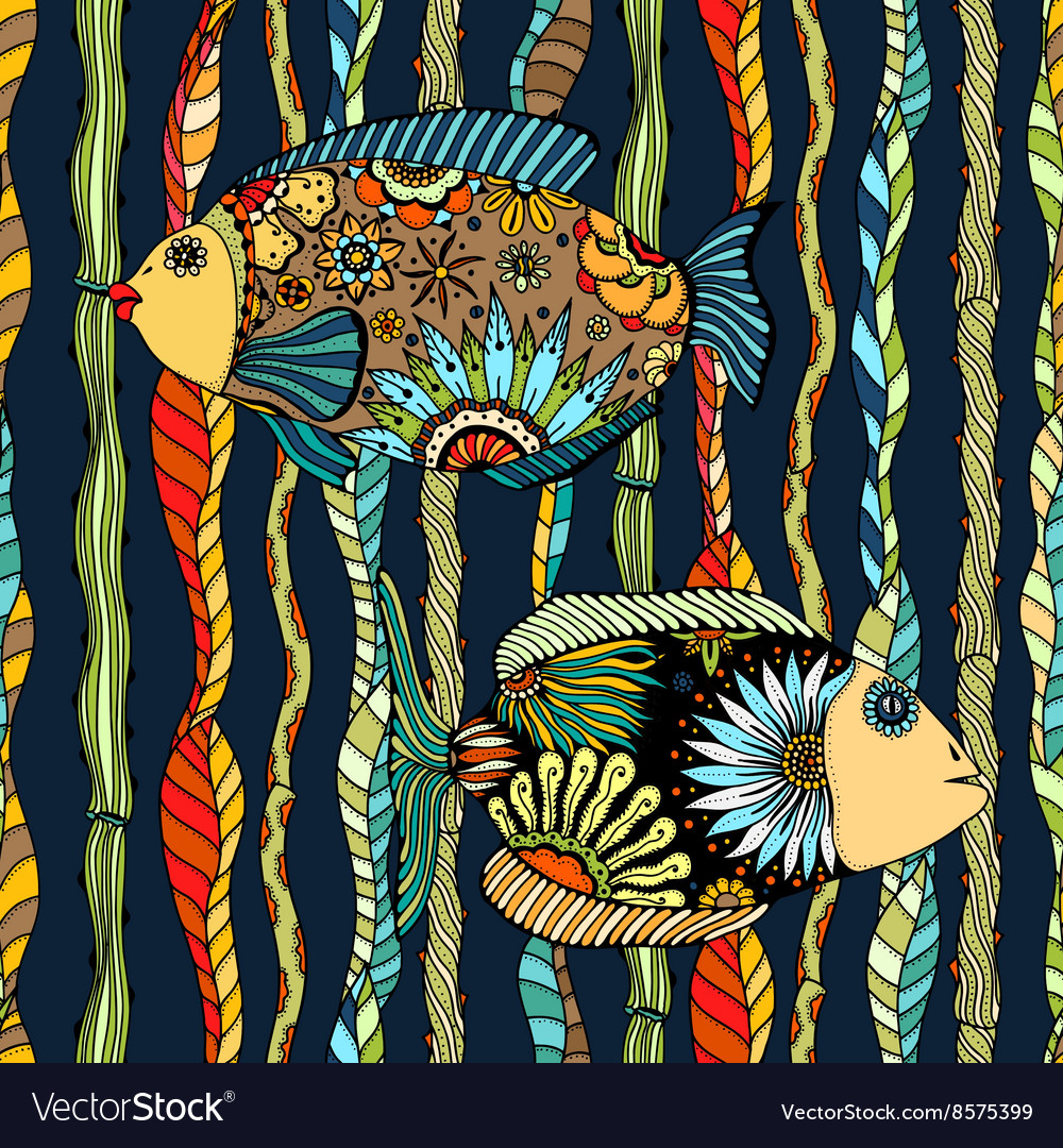 Abstract Fish Pattern