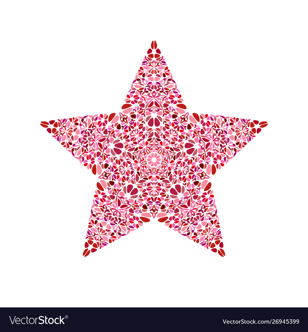 Abstract geometrical floral ornament star logo