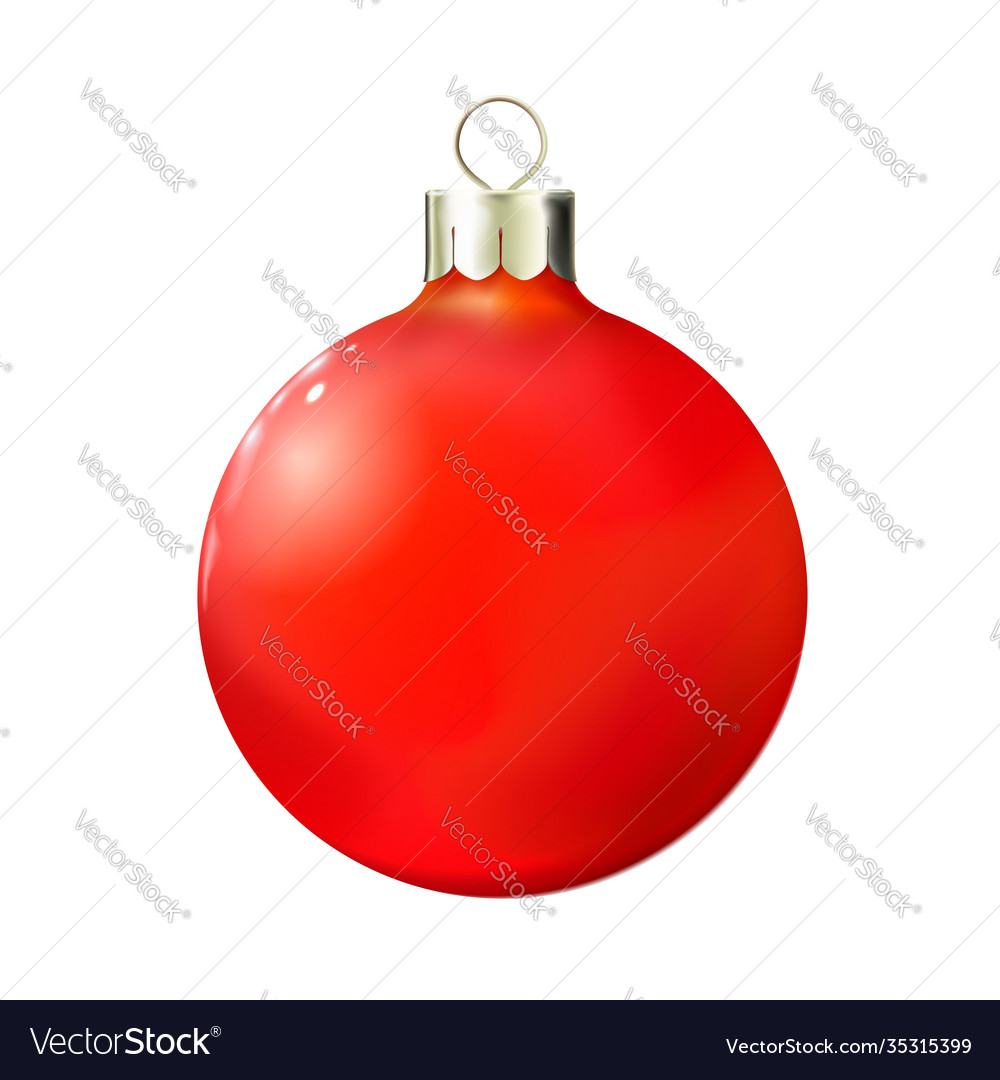 Weihnachtskugel isoliert auf weißem Bauble 3d