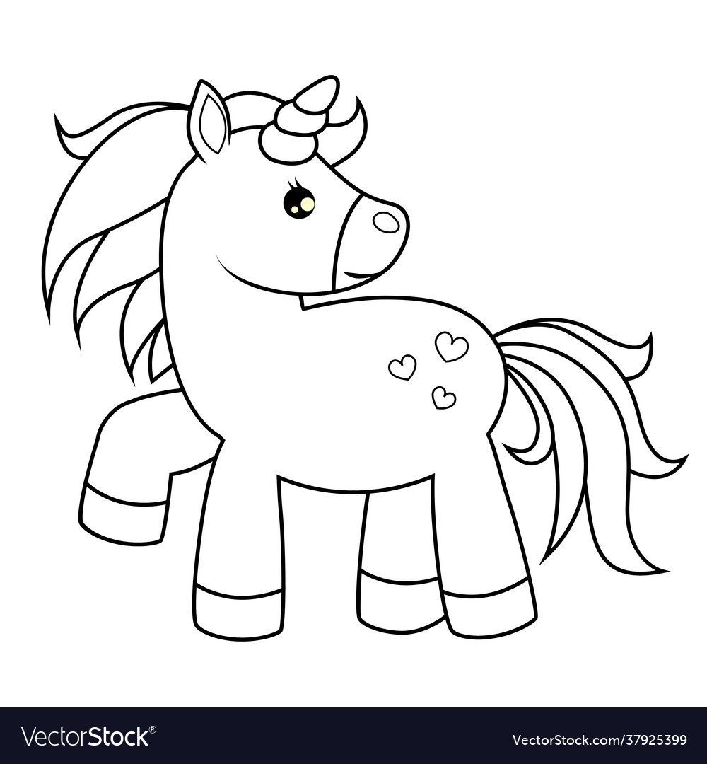 Cute cartoon unicorn