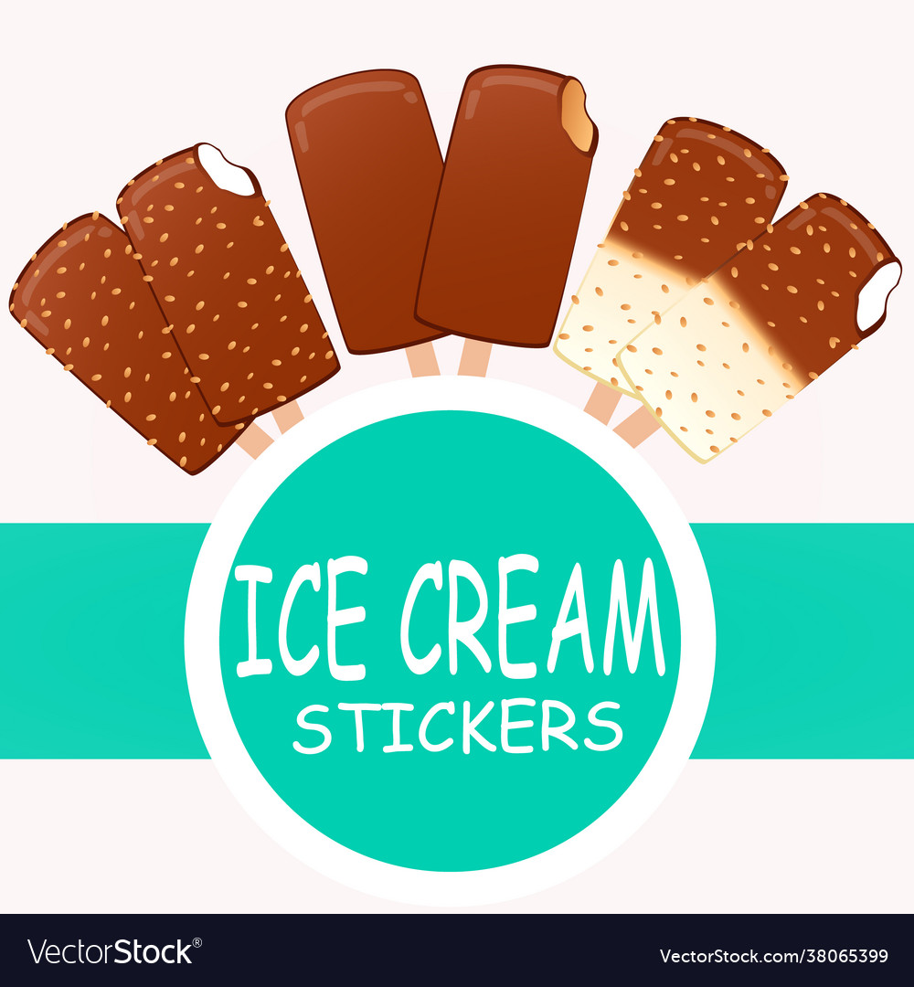 Ice cream icons set summer banner