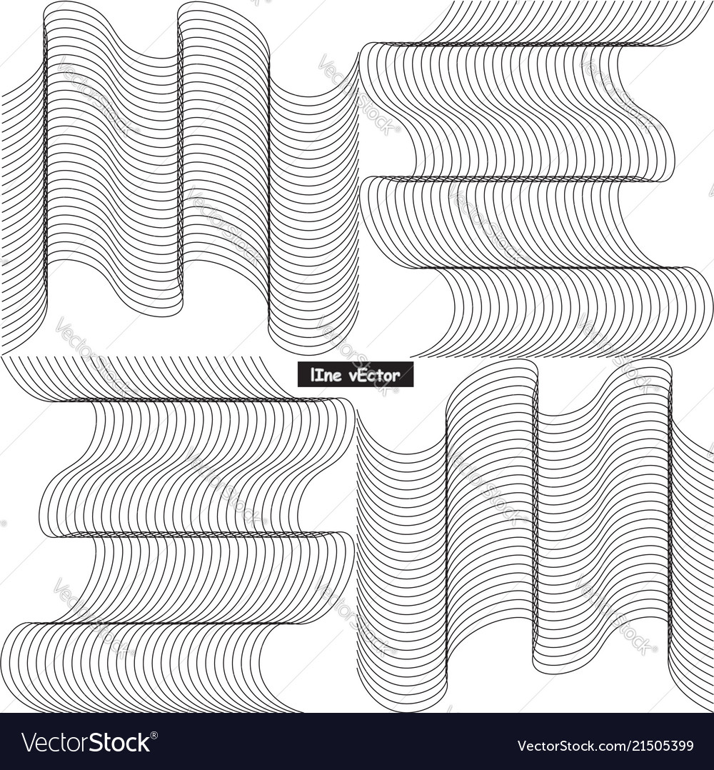 Modern design lines pattern repeat undulated vector image Modern design lines pattern repeat undulated