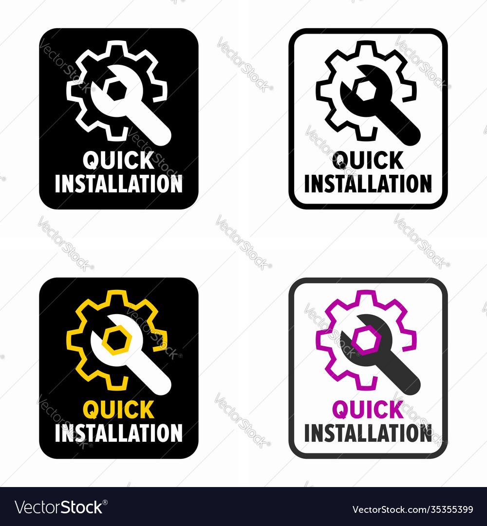 Quick installation repair or settings symbol